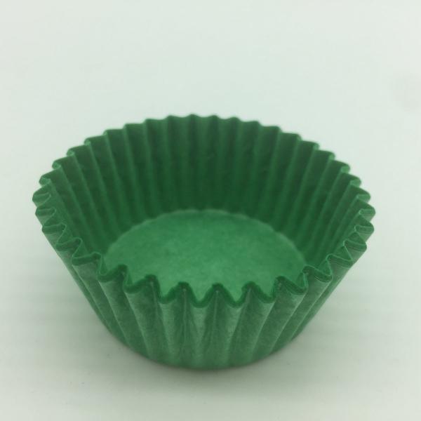Non Stick Paper Cupcake Liners Round Shape Green Cupcake Holders Food Grade Baking Cups