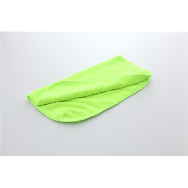 Red color 40x60cm microfiber microfibre car cleaning detailing towels/cloth with green edge