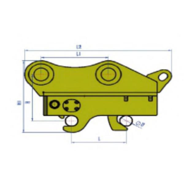Excavator Hydraulic Coupler , Mechanical Quick Coupler For Mini Excavator