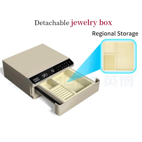 Fireproof Protection Built-In Jewelry Safe Box Touchscreen Password Smart Control Panel