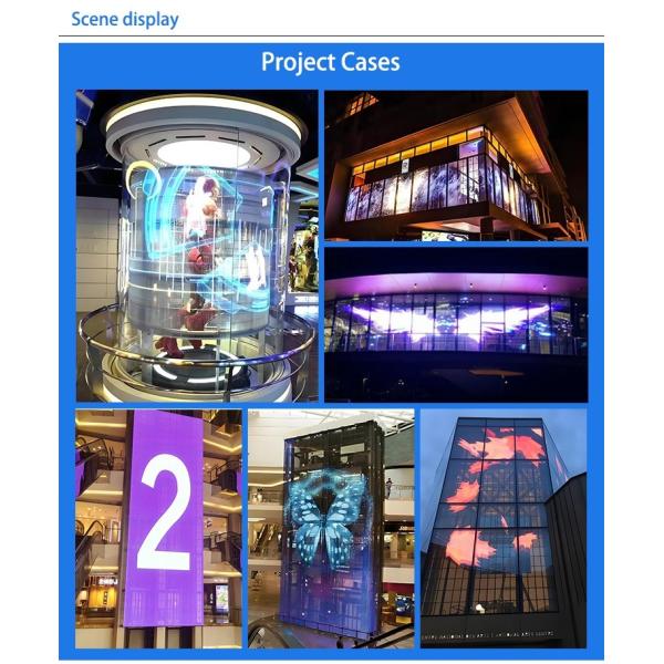 Full Color Indoor Transparent LED Screen P3.91-P7.82 Quick Installation