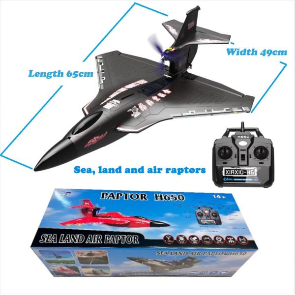 Brushless Motor H650 Aerobatics Stunt Led Light Epp Foam Sea Land Air 2.4g Proportional Radio Control Rc Jet Plane For Boys