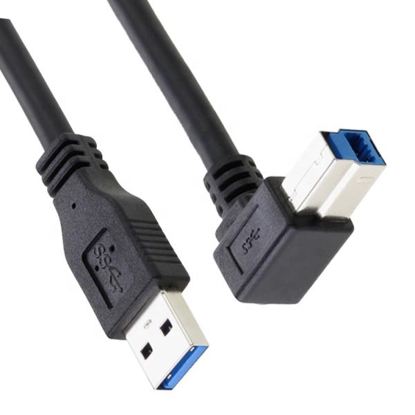 High Speed 5Gbps 90 Degree Right Angle USB 3.0 A Male to USB B Type Printer Cable