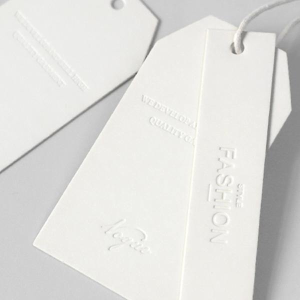 Personalize Design Custom Logo Paper Clothing Garment Hanging String Paper Hang Tag