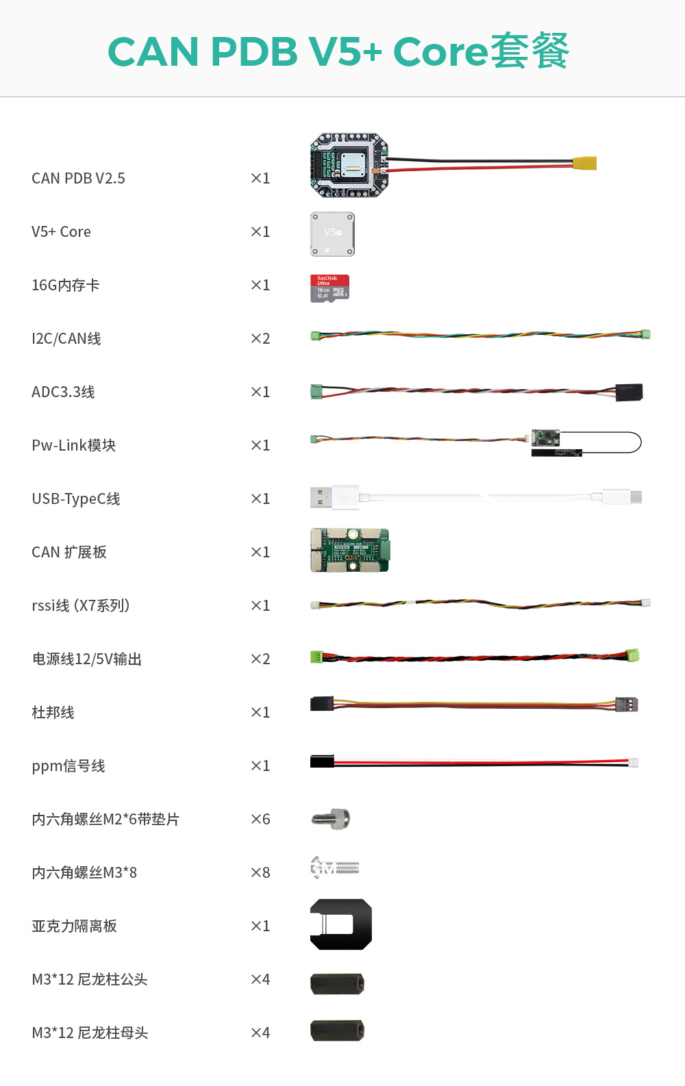 CUAV CAN PDB V2.5 Multifunctional Baseboard + X7 Core Flight Controller For Drone
