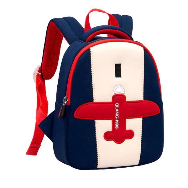 BSCI Airplane Pilots Kids Toddler Backpack Neoprene Kindergarten Waterproof School Bag