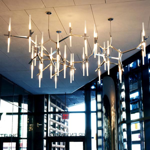 Black Gold Modern Art Pendant Light Aluminum 6 10 14 20 heads for Dinning Room Living