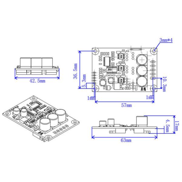 BLDC Motor Driver Board with 12-36VDC Input 500W Maximum Power and 15A Maximum Current for Electric Bikes and Auto-doors
