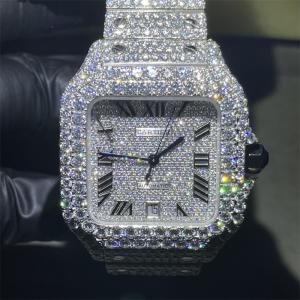 China Luxury Moissanite Diamond Watch  VVS Moissanite  Iced Out Moissanite Bust Down on sale