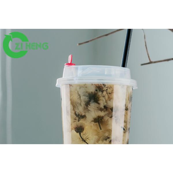 Dessert Cup Plastic Drink Lids Durable With Transparent Clear Plug PP Material