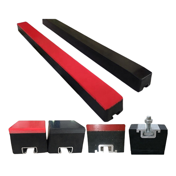 Abrasion Resistant UHMW-PE Rubber Slide Impact Bar For Belt Conveyor Mining Industry