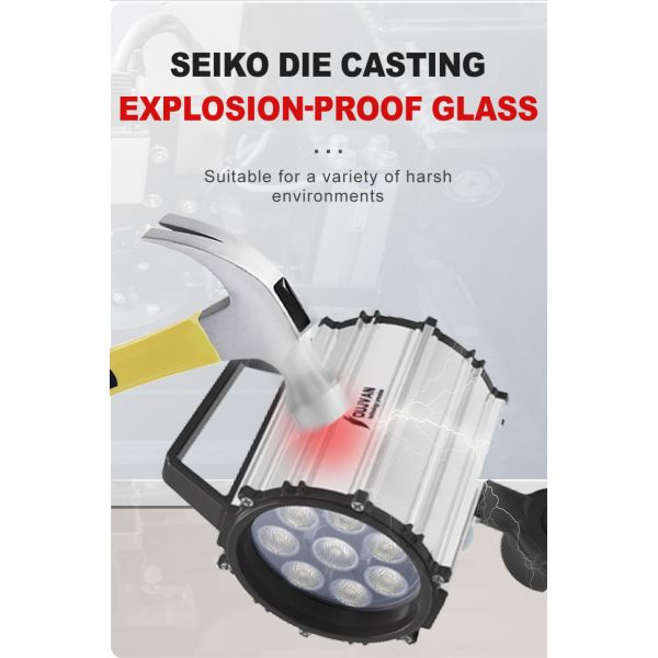 IP65 LED CNC Machine Work Light 9W 50000Hrs All Aluminum Industrial Machine Lamp For Milling EDM Grinding Machine