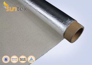 China Silver Heat Reflective Aluminum Fiberglass Cloth For Flexible Hose Fabricating Purpose on sale
