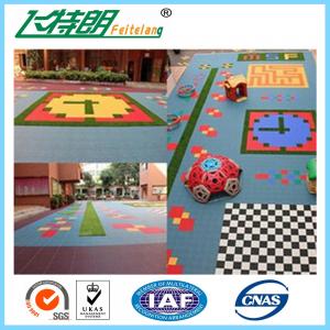 China Sports Recycled Rubberized Floor Tiles Polypropylene Interlock Flooring on sale
