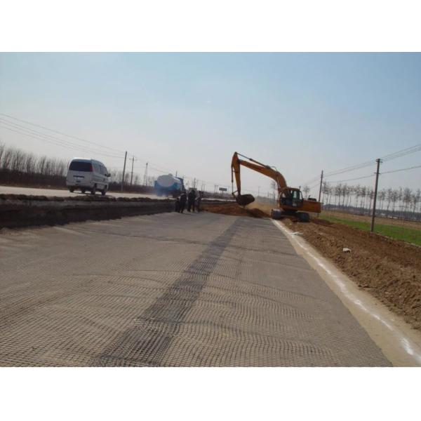 120kn PET Geogrid Warp Knitting Slope Reinforcement Polyester Coating PVC