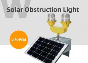China FAA Double Solar Powered Aircraft Warning Lights For Buildings IP67 on sale