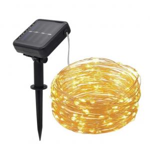 China Solar LED Copper Wire String Light 100LEDs 200LEDs 10meters 20meters IP65 waterproof white warm white RGB string lights on sale