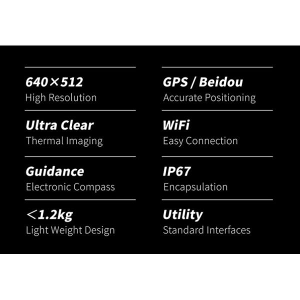 Rechargeable Tactical Infrared Thermal Binoculars Night Vision Long Range With WIFI