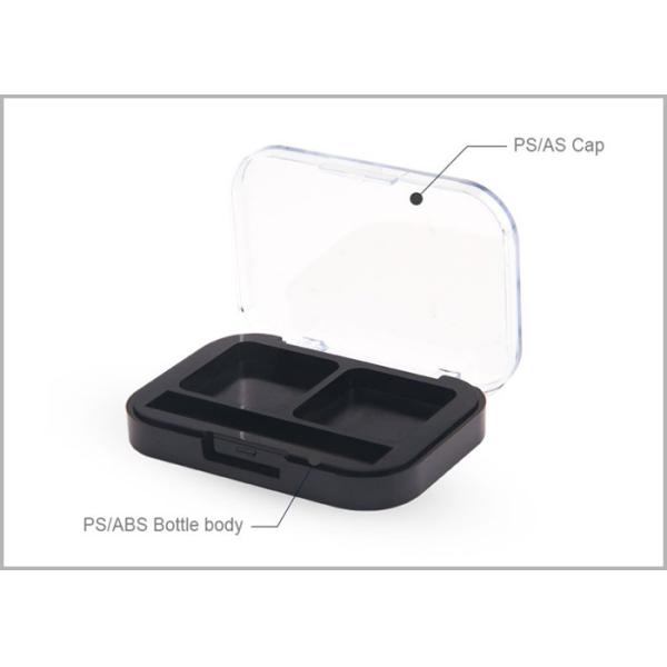 Two Square Eyelid Blush Odm Eyeshadow Box Custom Makeup Packaging Transparent