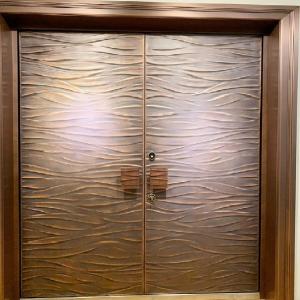 Buy cheap Cast Bronze And Copper Exterior Front Double Doors For Villa Apartment product