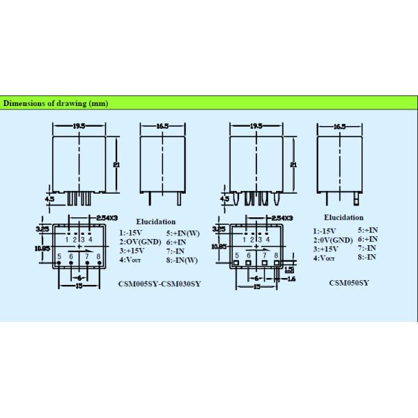 Closed Loop Hall Current Sensor , Precision Current Transducer For Inverter