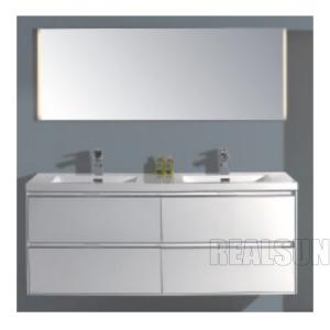 China 72 Mirror Modern Bathroom Vanity Cabinets Wall Mounted Moistureproof Double Sink on sale
