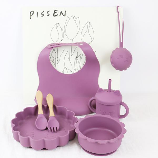 Food Grade Silicone Forks And Spoons Heat Resistant With Wooden Handle