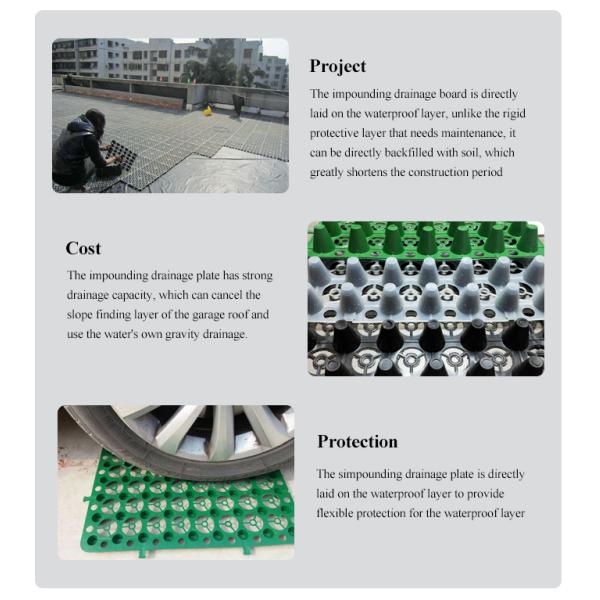 Customized Impounding Drainage Board Onsite Inspection After-sale Service for Mall