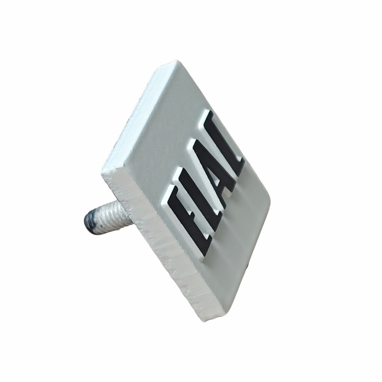 Customized White Spray-painted Three-dimensional Aluminum Nameplate Subtle Black Logo Metal Plaque Nameplate.