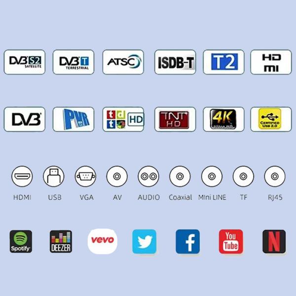 Small Size Black Smart LED TV With Stand For Home Hotel