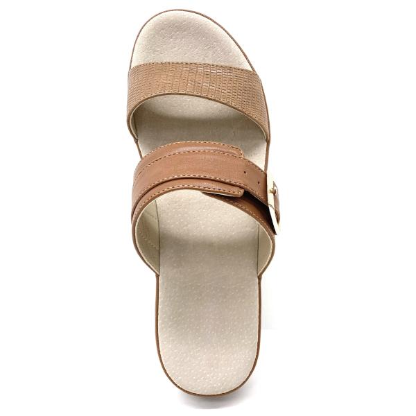 Stylish Open Toe Flat Sandals Rubber Sole Material For Ladies