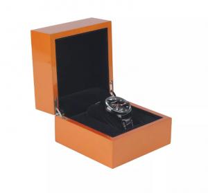 Buy cheap High Glossy Wrist Watch Packaging Box Hinge Metal Wooden Watch Case product