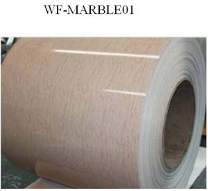 Marble Patterned Color Coated Steel Coil , Galvanized Steel Sheet In Coil