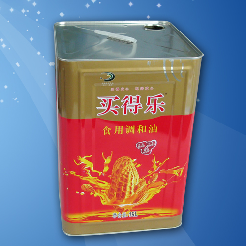 22L Large Square Tin Can CMYK Chemical Oil Pail Bucket