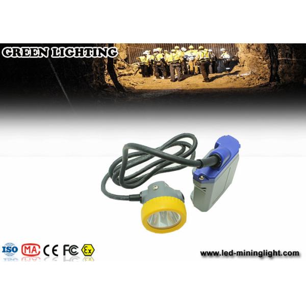 15000 Lux Led Miners Lights For Hard Hats , 6600mah Cord Safety Led Miners Cap Light IP68
