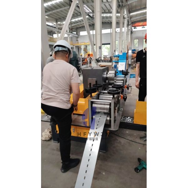 Adjustable Photovoltaic Bracket Roll Forming Machine With Industrial Computer PLC Control For Solar Mount