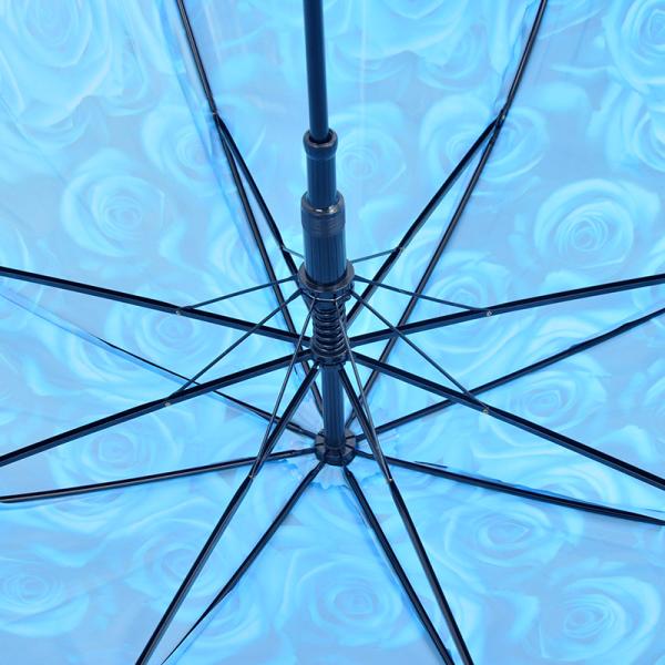 Automatic Logo Print Folding Small Clear Umbrella Dome Bubble Plastic PVC POE Material