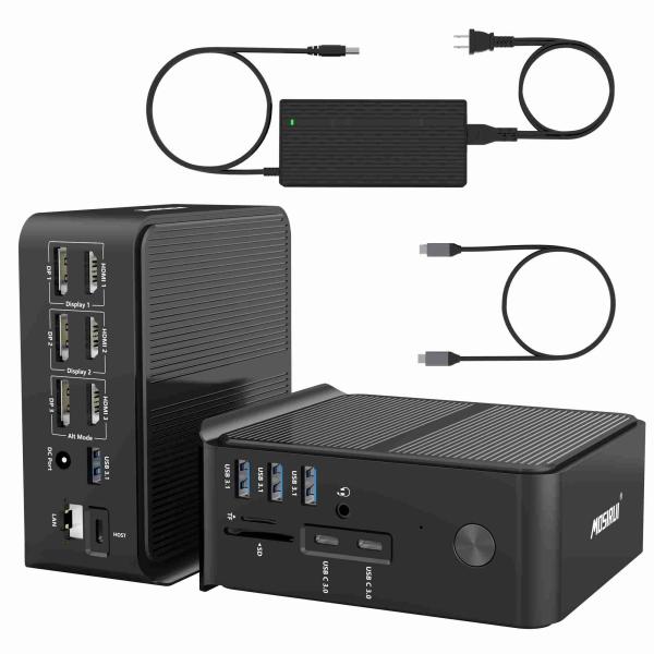 HDMI 4k 60hz Thunderbolt 3 Monitor Gigabit Ethernet Card Reader And Audio Combo Jack