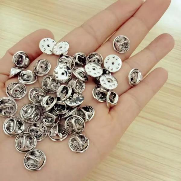 Polished Zinc Alloy Clutch Back Pin Butterfly Clutch with Custom Size for Home Decoration