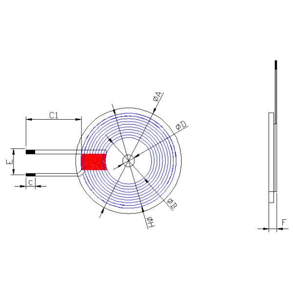 Copper Wire Wireless Charging Coil 70% Humidity For Wearable Device