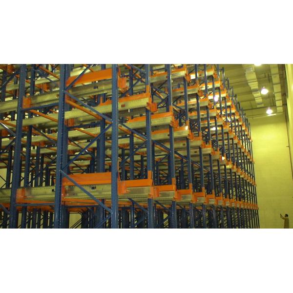 High Efficiency Red Auto Shuttle Pallet Shelves Pushing OEM Acceptable