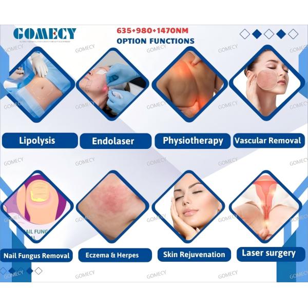 Face Lifting 980nm 1470 635 Laser Endo Neck Tighten Minimally Invasive Body Lipolysis Diode Laser Therapy Machine
