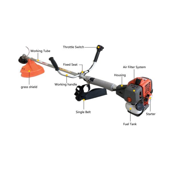 Professional 2 Stroke Grass Trimmer Brush Cutter Tools Cutting Machine Petrol Portable Handheld 33CC Brush Cutter