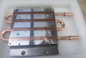 Buy cheap 115*158*20 mm Liquid Water Cooling Plate Copper Tube Customized Cold Plate With Fittings for Laser Machine product