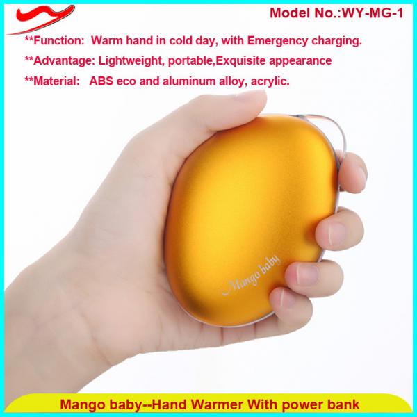 Quality Innovative usb rechargeable mini electronic hand warmer With power bank WY-MG-01 for sale