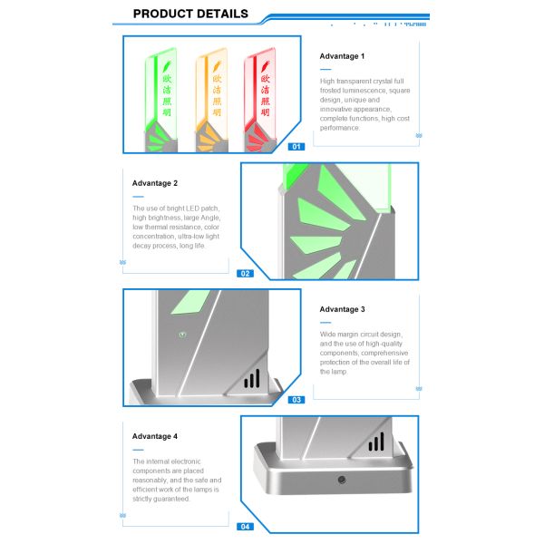 Customized RYG Led Tower Indicator Light For PMMA Material IP50 Protection Grade