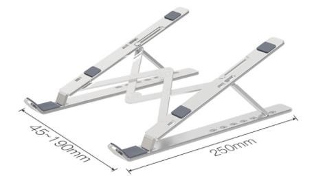 Non Slip Portable Notebook Folding Shelf Bracket for Home Office Hotel