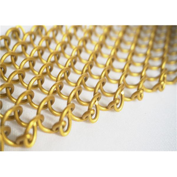 Customized Metal Chain Drapes Fireplace Wire Mesh Curtain 6x6mm