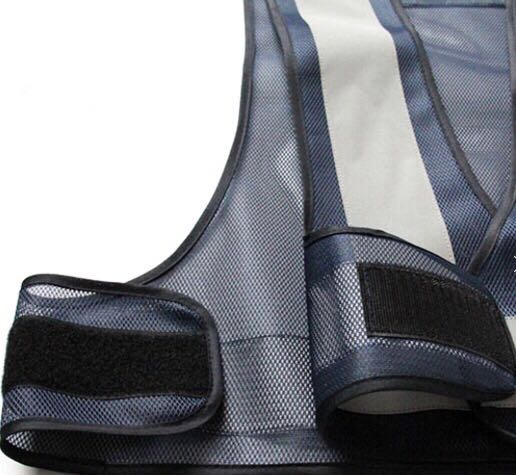 Grey Color Reflective Safety Vest With Security Warning Reflective Tape