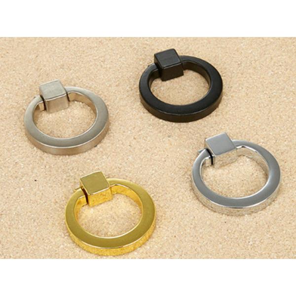 Gold Retro Ring Pulls chrome Doo Handles Black Simple Furniture Hardware Fittings